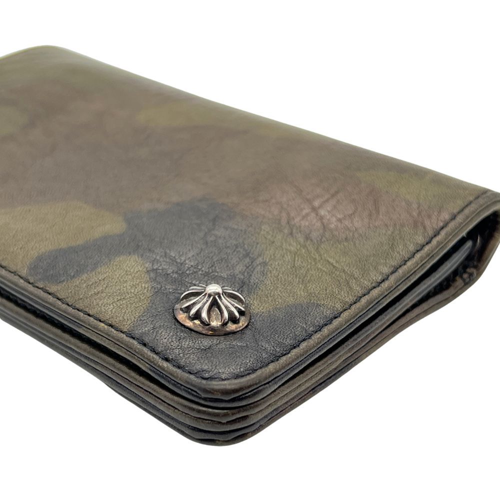 CHROME HEARTS クロムハーツ WALLET 1 ZIP /TANK CAMO LTHクロスボールボタン 二つ折り 迷彩 レザー ウォレット 正規品 / 41320 CHROME HEARTS クロムハーツ WALLET 1 ZIP /TANK CAMO LTHクロスボール