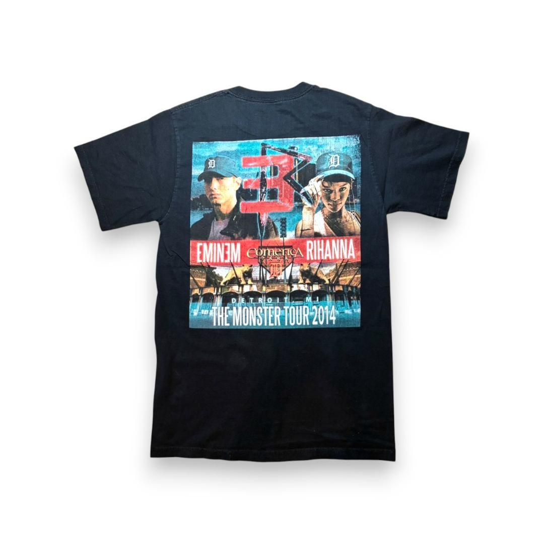 00s エミネム リアーナ EMINEM x RIHANNA the monster tour 2014 ツアー バンT ビンテージ Ｔシャツ ラップT y2k 古着 ba-u-2505-017