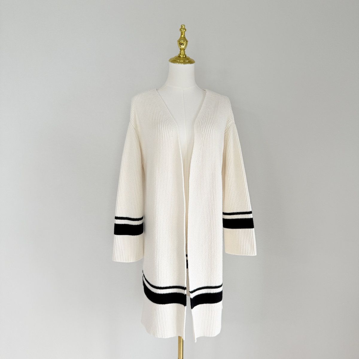 美品 / ロングカーディガン「ラグビー カーディガン」】FOXEY NEWYORK