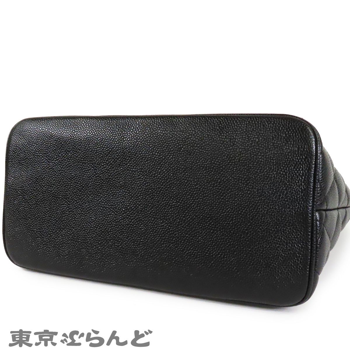 シャネル CHANEL 復刻トート ブラック 黒 ゴールド金具 キャビアスキン
