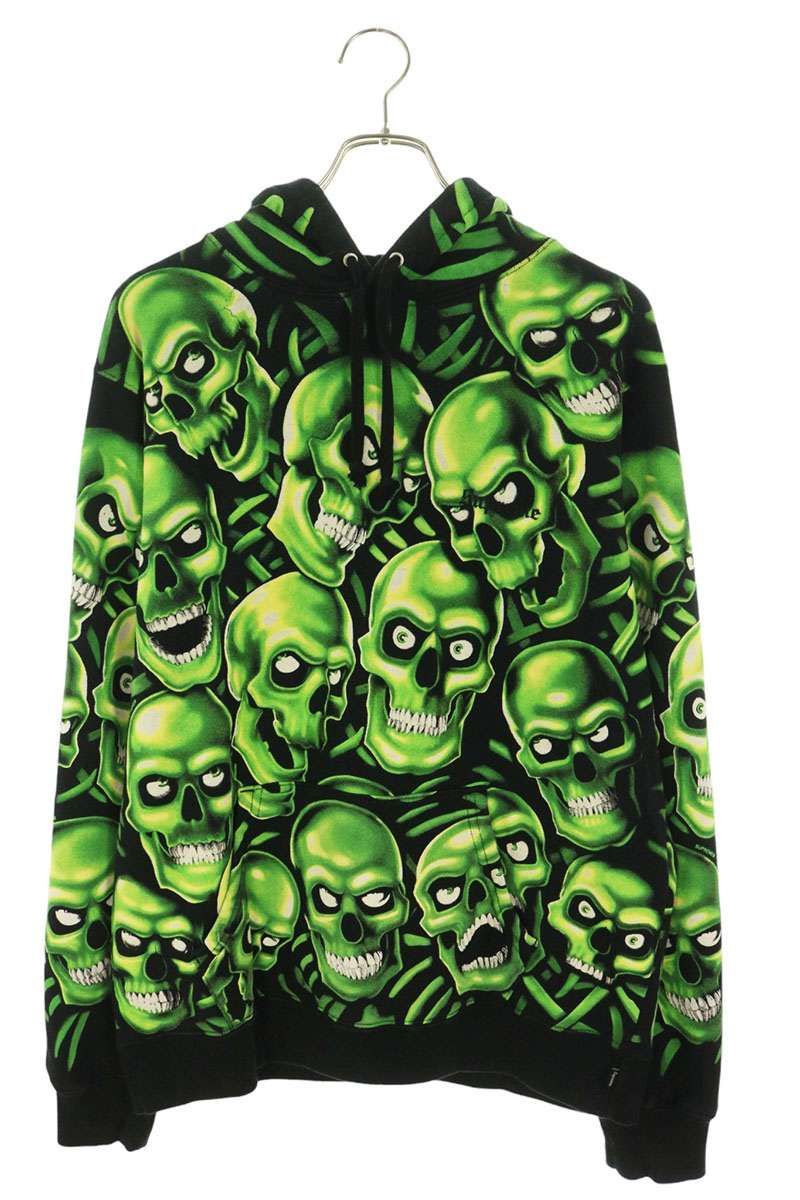 シュプリーム 18SS Skull Pile Hooded Sweatshirt スカルプリント