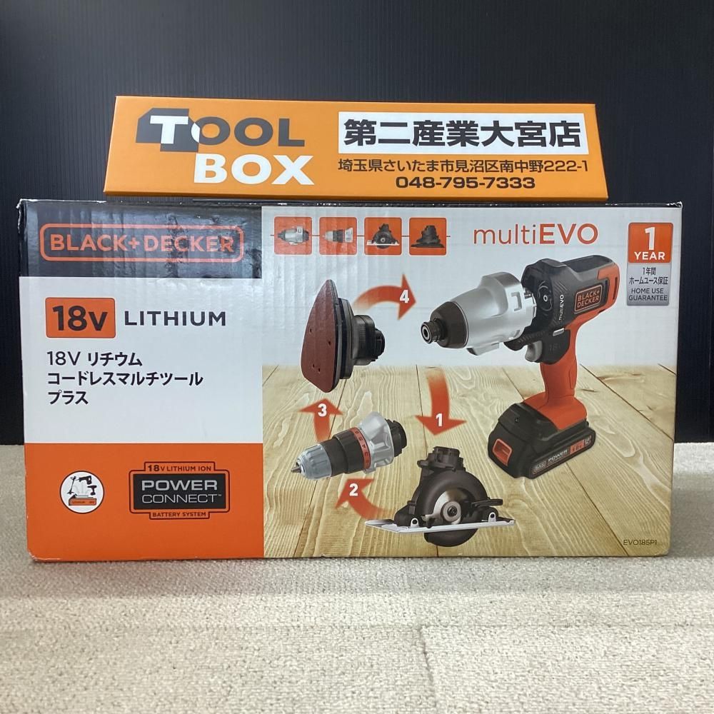 【未使用】BLACK+DECKER EVO185P1 18Vリチウムコードレスマルチツールプラス【203】
