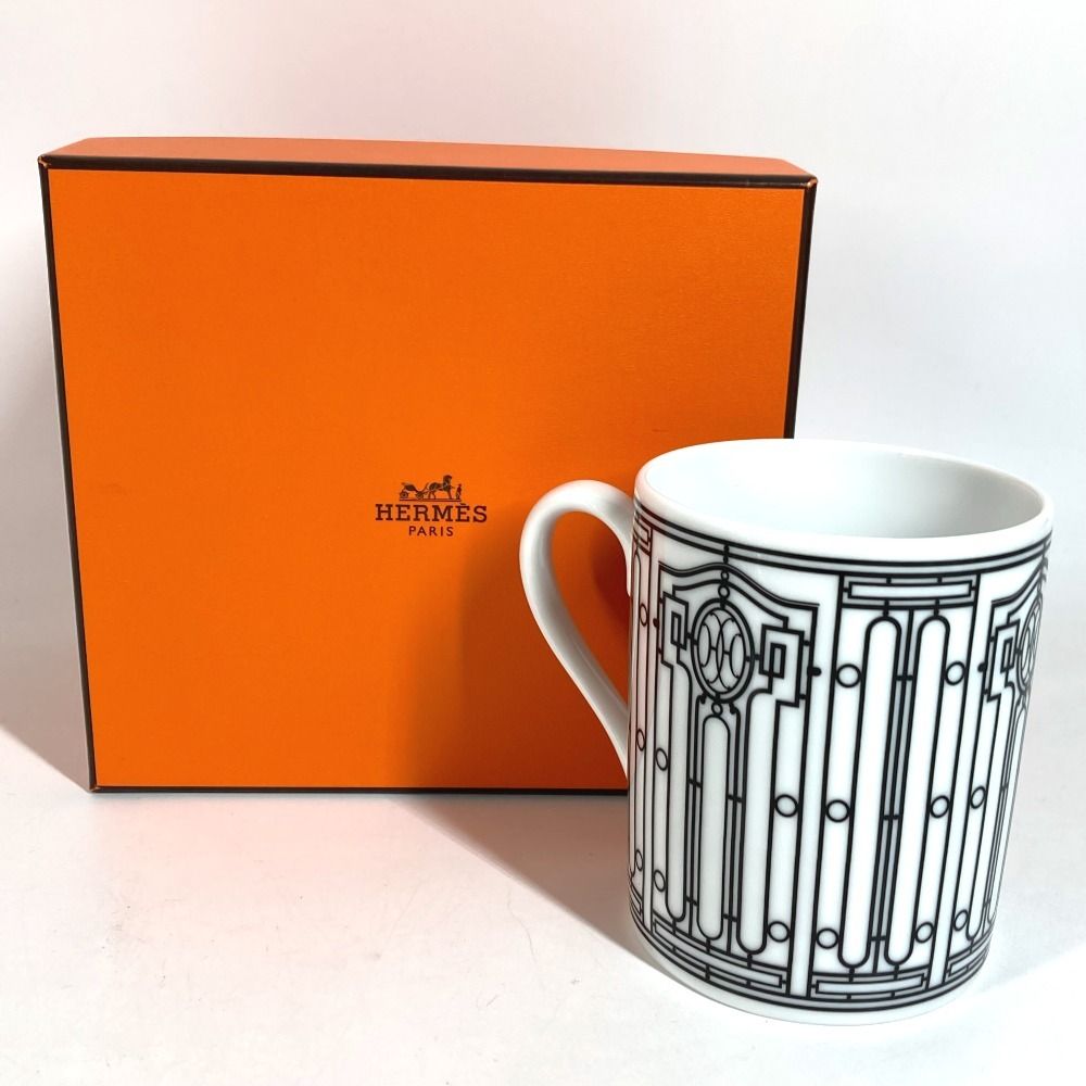 HERMES エルメス マグカップ H DECO デコ 陶器 ホワイト - メルカリ