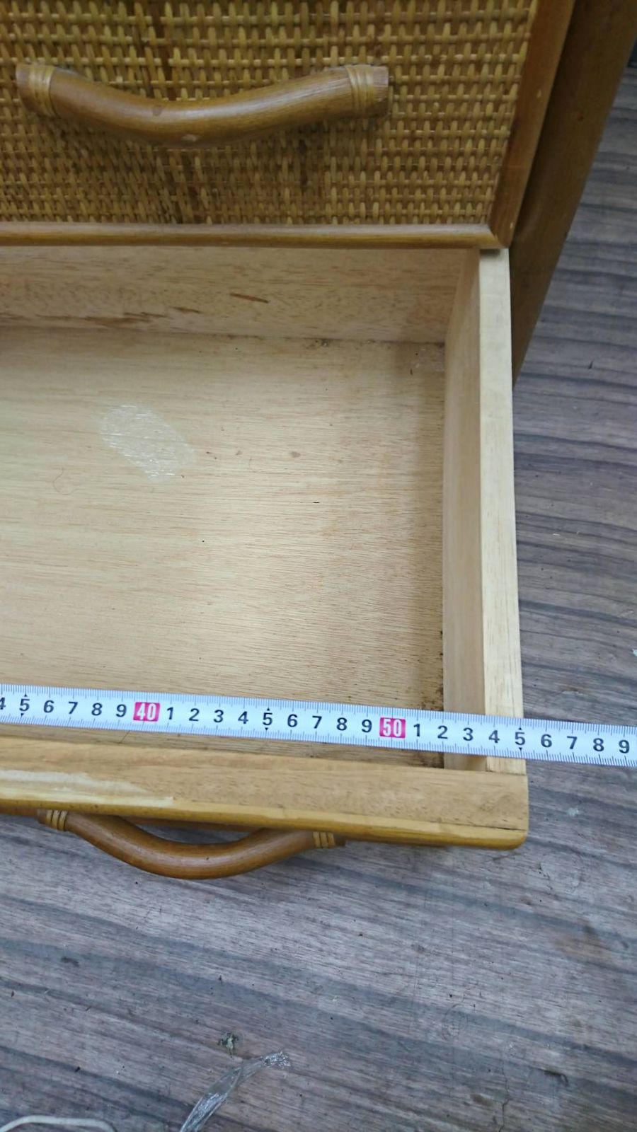 送料無料V58752 ラタン 藤5段引出しチェスト キャビネット