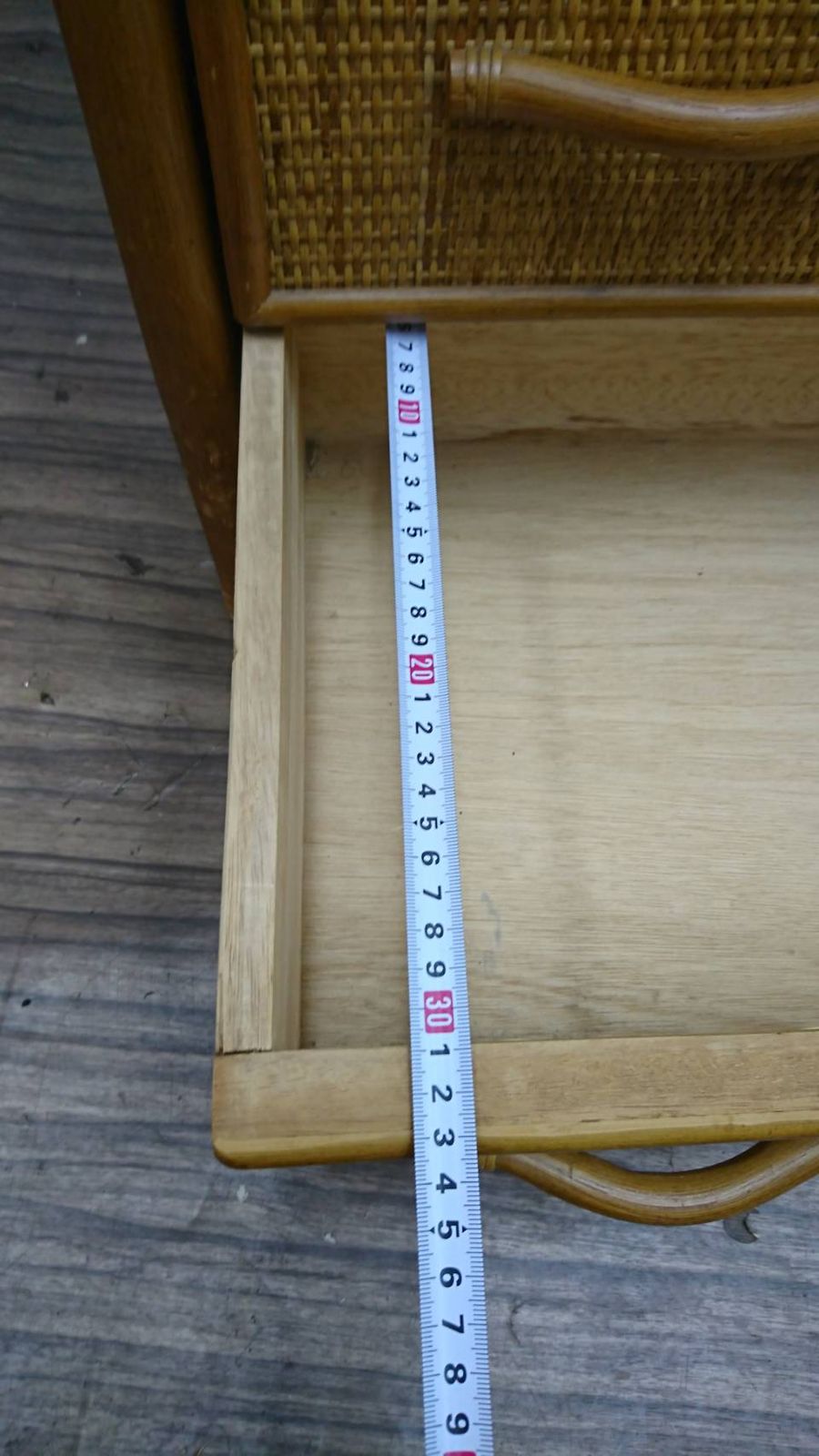 送料無料V58752 ラタン 藤5段引出しチェスト キャビネット