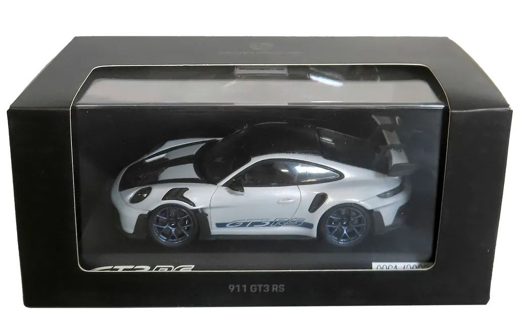 【中古】ミニカー 1/43 911 992 GT3 RS 2023 ヴァイザッハパッケージ Porsche 911 GT3 RS(ホワイト×ブルー) ディーラー別注 [WAP0201530P002]