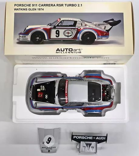 【中古】ミニカー 1/18 PORSCHE 911 CARRERA RSR TURBO 2.1 WATKINS GLEN 1974 MARTINI #9(ホワイト×レッド×ブルー) 「MILLENNIUM」 [87475]