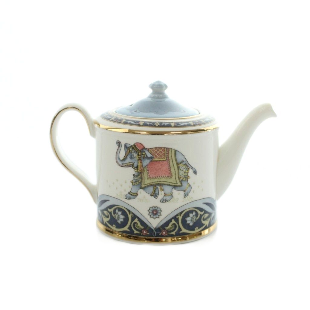 ウェッジウッド　 ブルーエレファント キャンディーポット　希少 ウェッジウッド WEDGWOOD ブルーエレファント ティーポット 食器 白