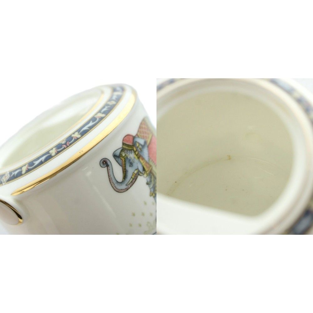 ウェッジウッド　 ブルーエレファント キャンディーポット　希少 ウェッジウッド WEDGWOOD ブルーエレファント ティーポット 食器 白