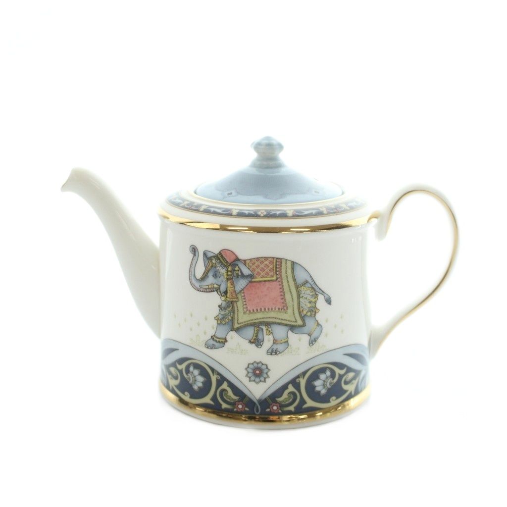 ウェッジウッド WEDGWOOD ブルーエレファント ティーポット 食器 白