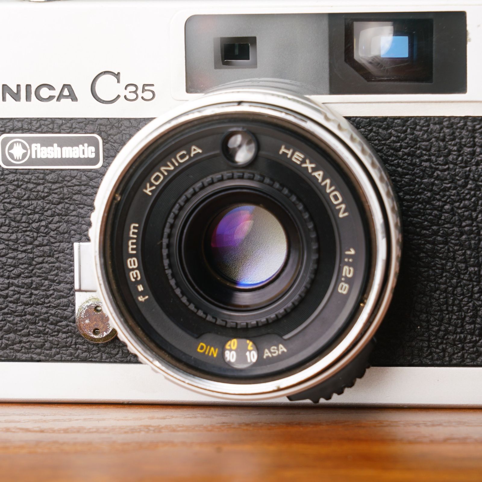 動作確認済】 KONICA C35 Flash matic G0417-12v 動作確認済】 KONICA