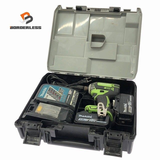 ☆中古品☆makita マキタ 18V 充電式インパクトドライバ TD149D ライム バッテリー2個(18V 3.0Ah) 充電器 ケース付132156 13,651円