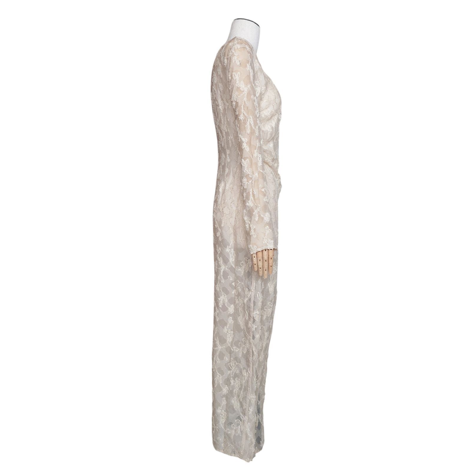 CLANE クラネ FLOWER JACQUARD WAIST DRAPE ONEPIECE フラワー