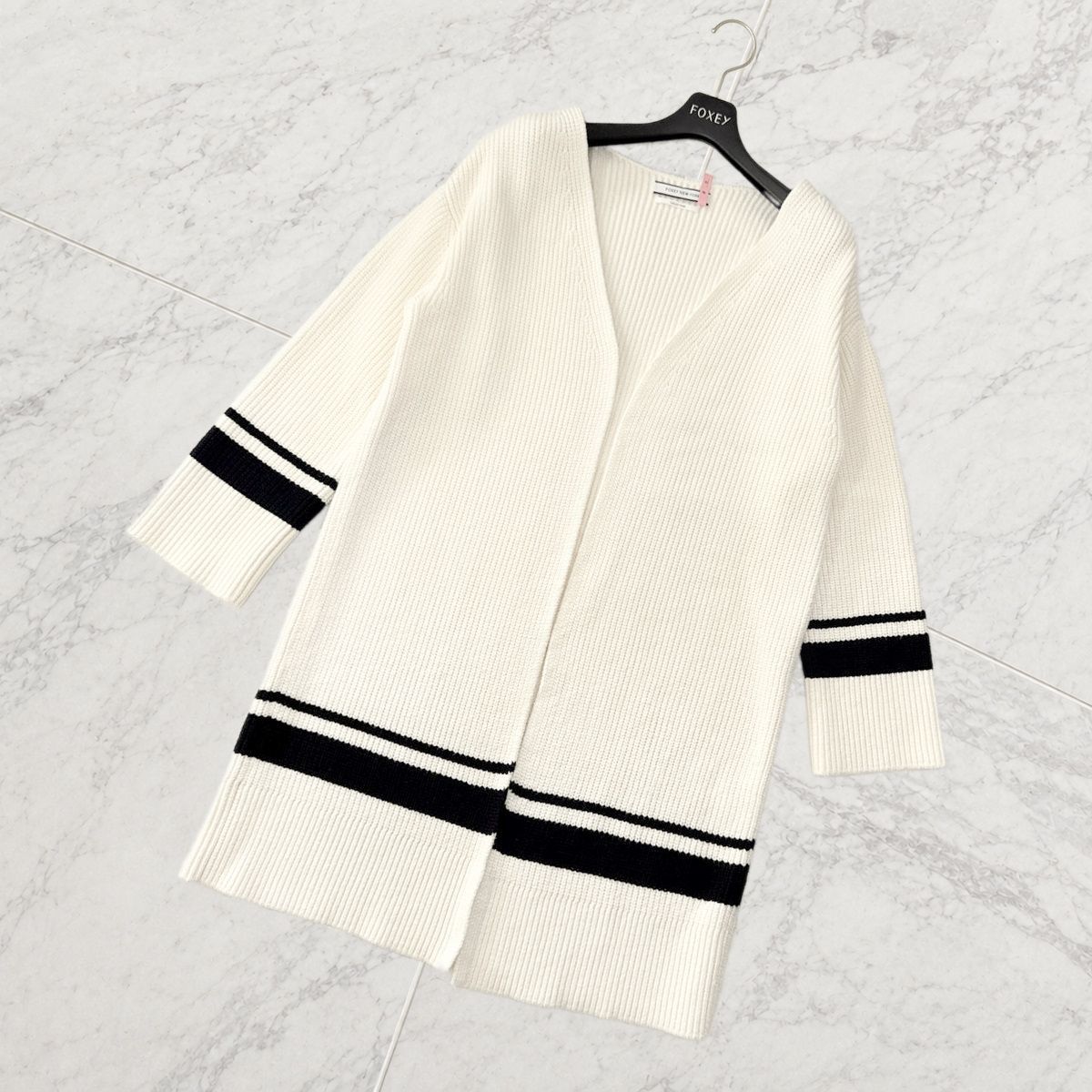 FOXEY - 美品　フォクシー　ロングカーディガン 美品 / ロングカーディガン「ラグビー カーディガン」】FOXEY NEWYORK