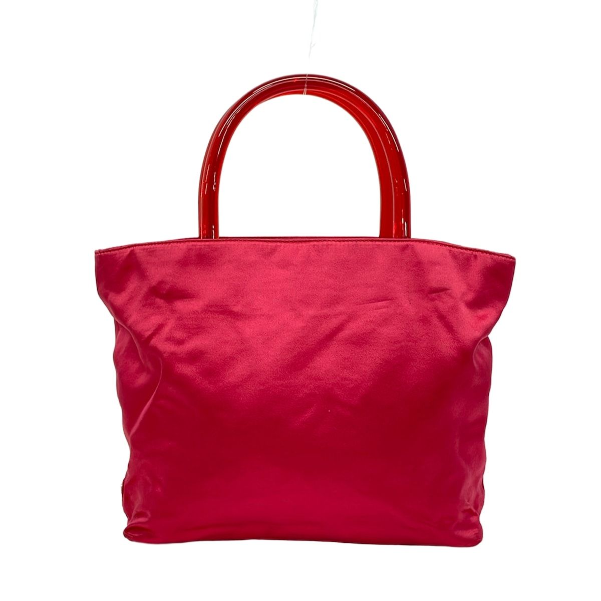 トートバッグPRADA(プラダ) トートバッグ - レッド プラスチック 