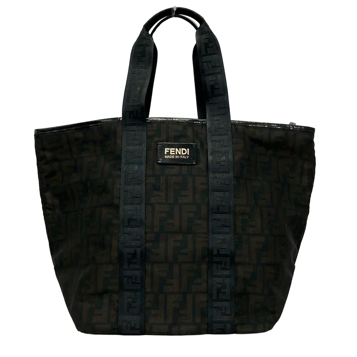 FENDI(フェンディ) ハンドバッグ ズッカ柄 7VA240 ダークブラウン×黒