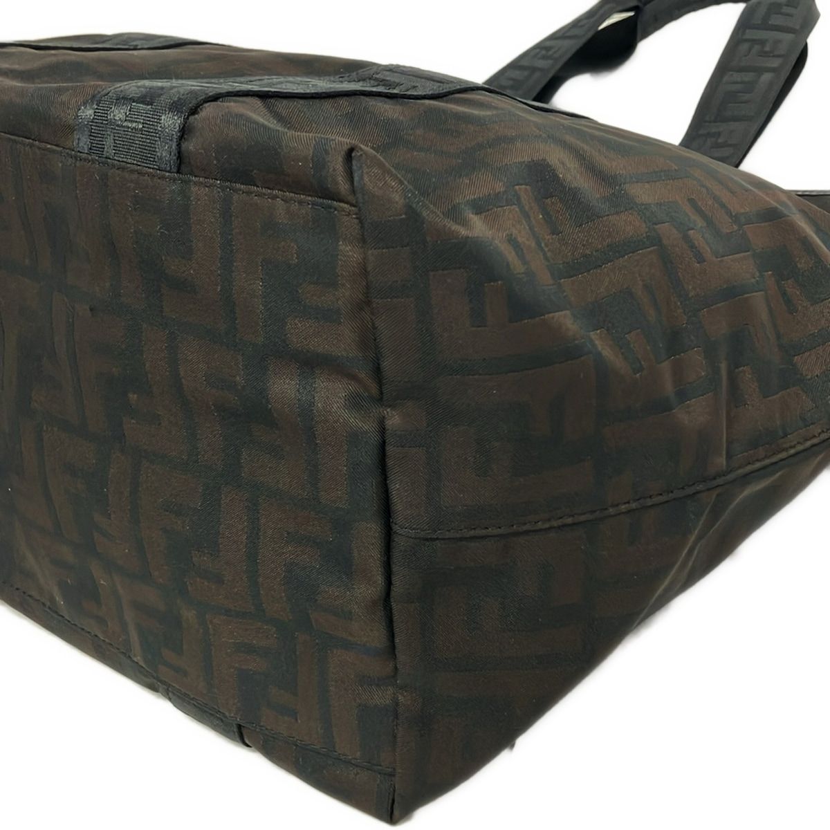FENDI(フェンディ) ハンドバッグ ズッカ柄 7VA240 ダークブラウン×黒