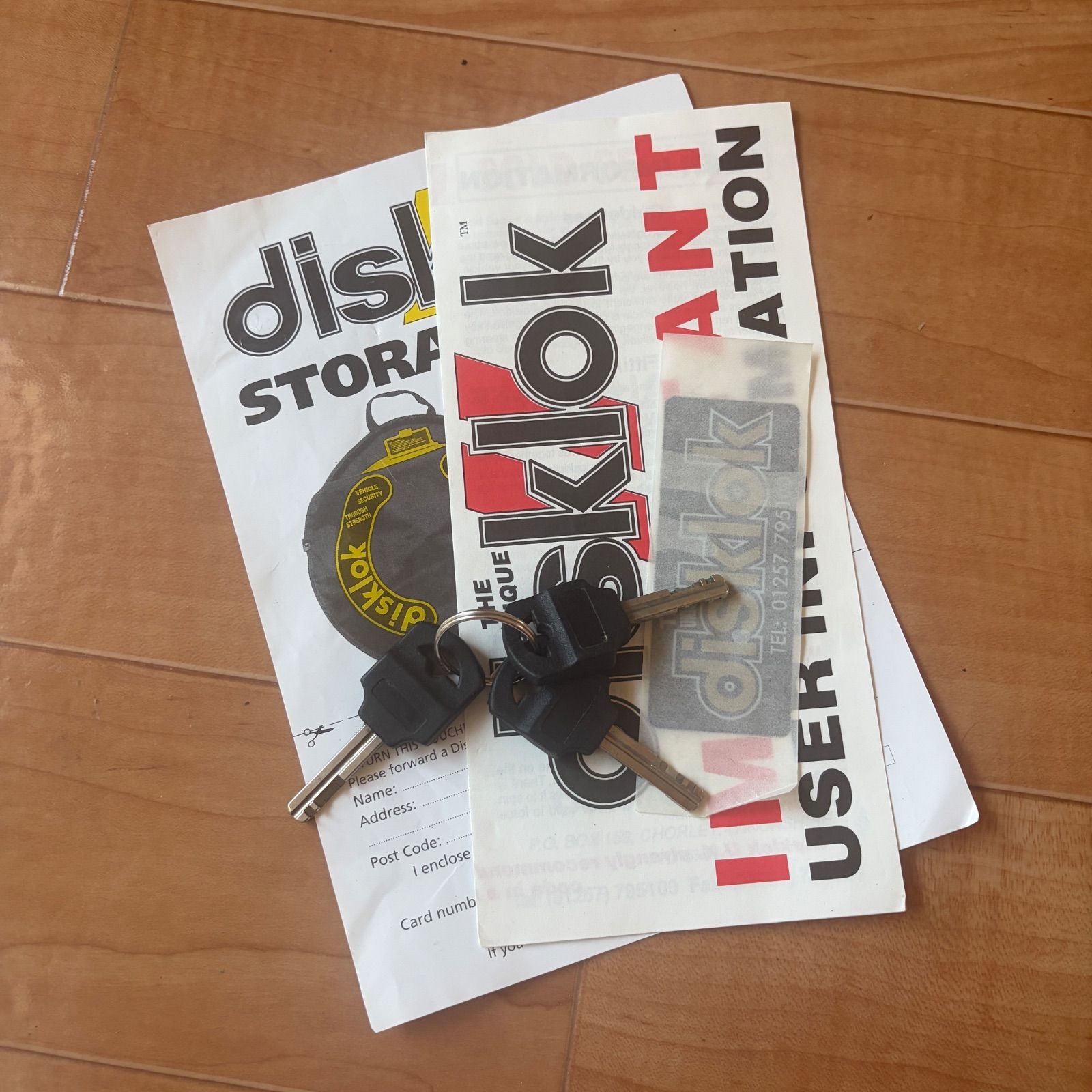 クロームモデル！鍵、ハンドルカバー付き！】Disklok ハンドルロック S