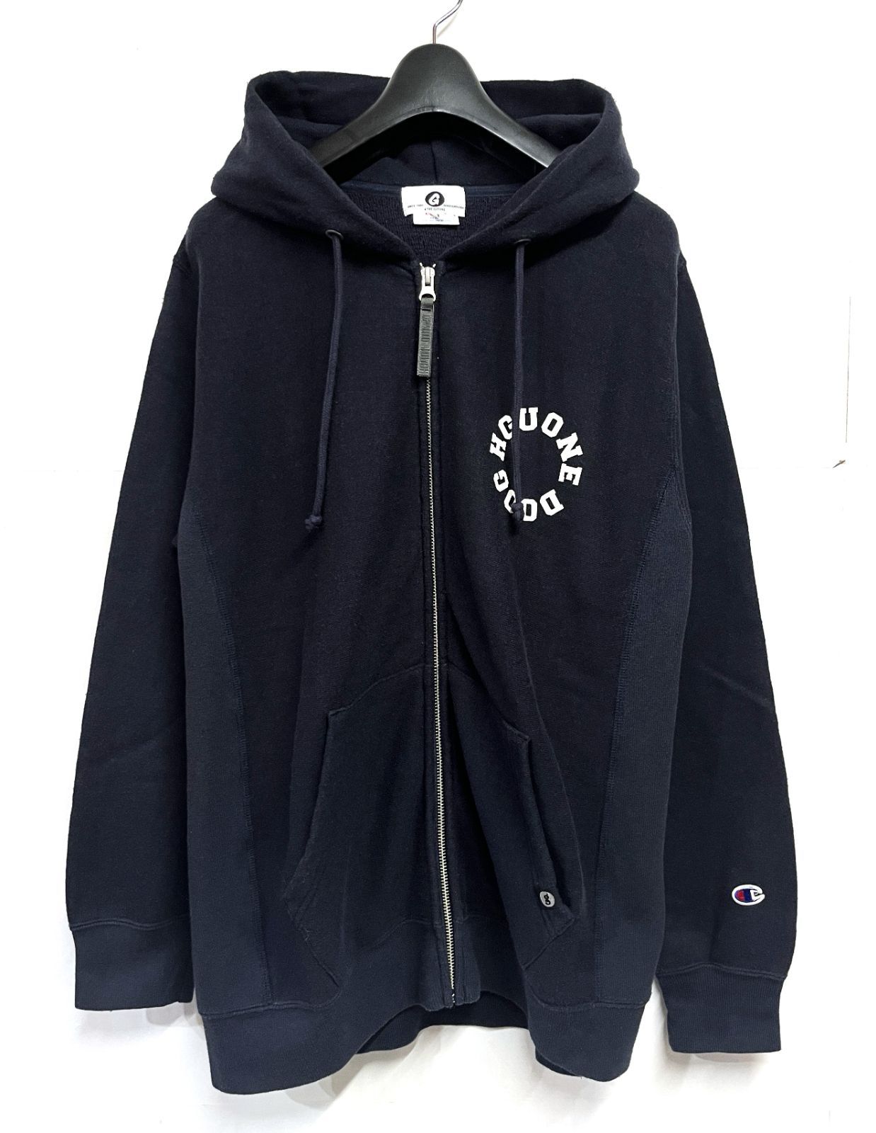 GOODENOUGH × Champion｜グッドイナフ チャンピオン サークルロゴ リバースウィーブジップアップパーカー