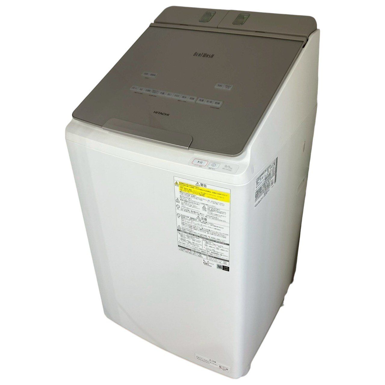 【関東一円送料無料】 日立/HITACHI 洗濯機 縦型洗濯乾燥機 全自動洗濯機 BW-DX90G 洗濯容量9Kg 乾燥容量5Kg 2022年製 ホワイト/D6414