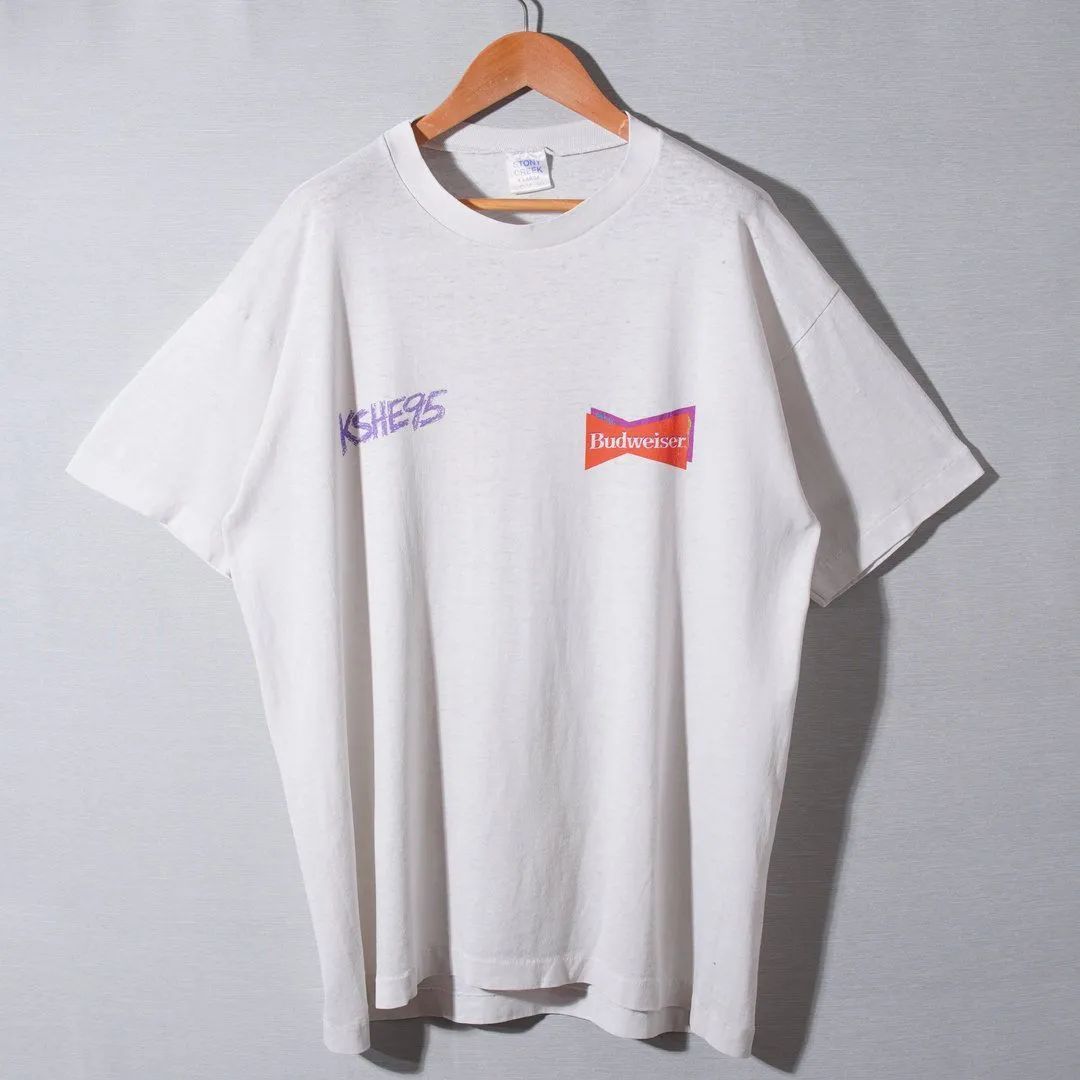 90s USA製 1995年製 バドワイザー Budweiser Tシャツ XL ホワイト