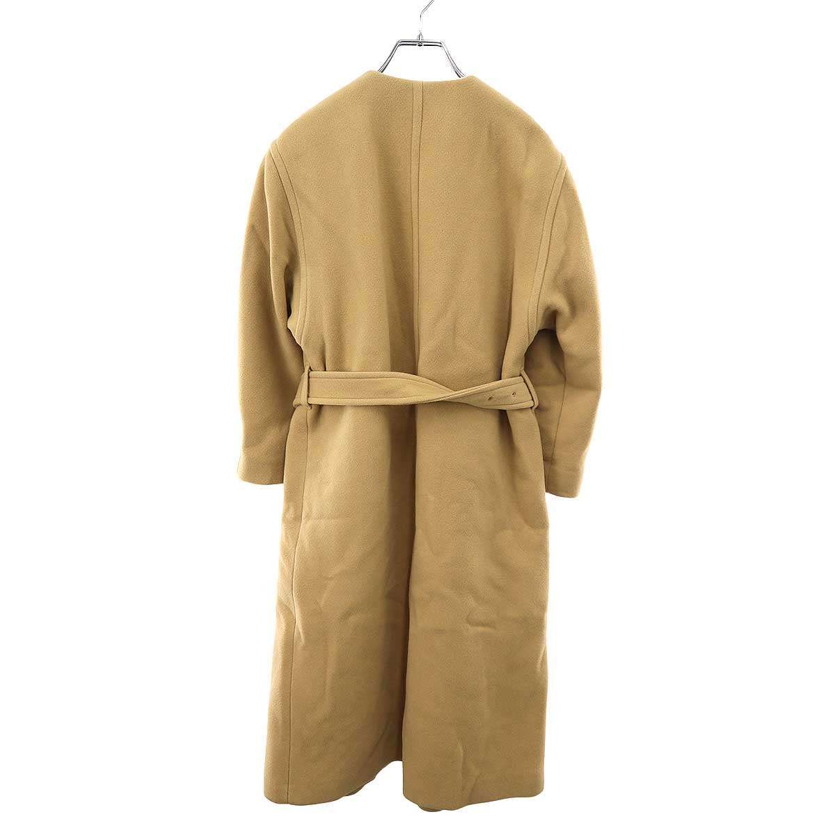 DRIES VAN NOTEN ドリスヴァンノッテン ノーカラー ベルテッドコート