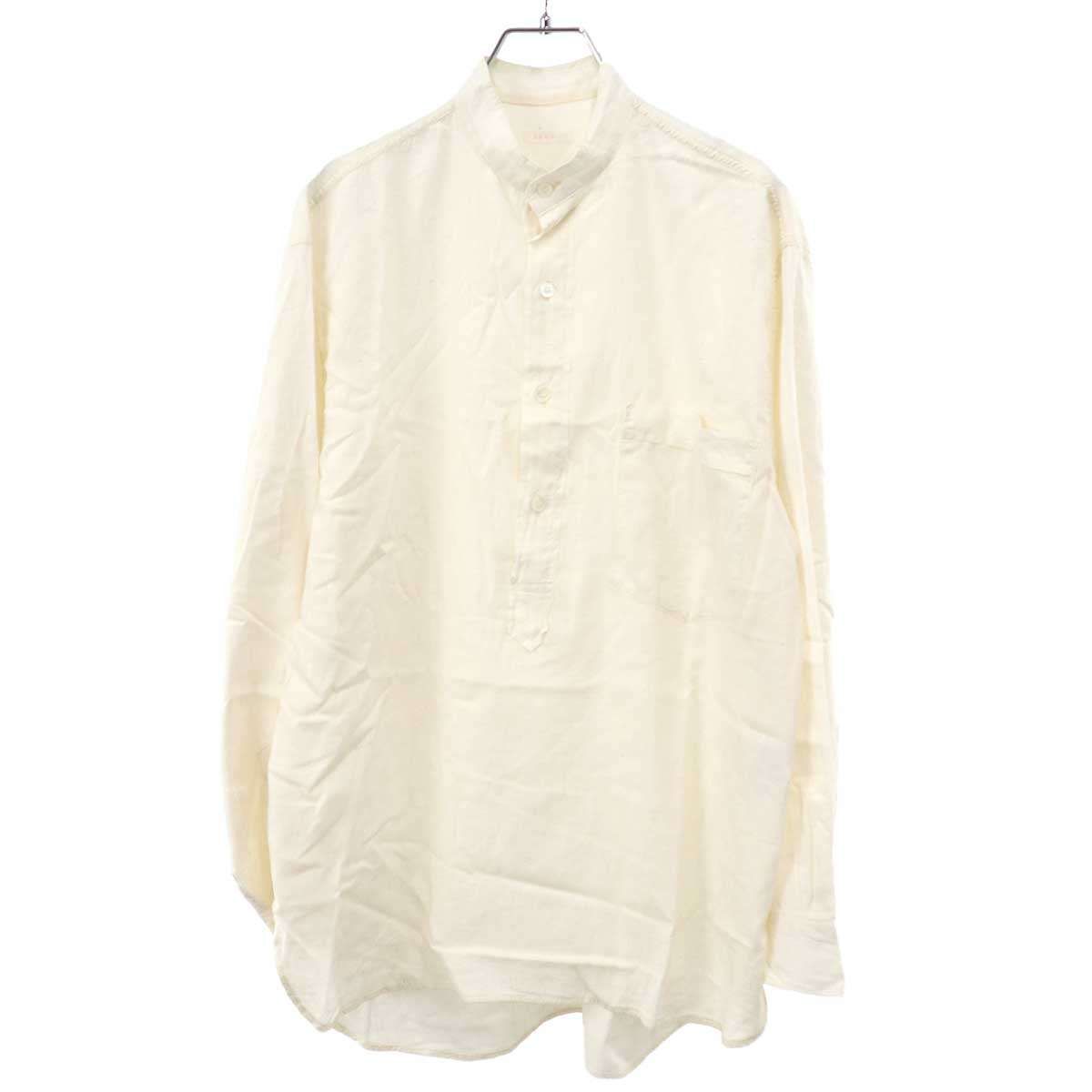COMOLI コモリ 23SS モスリンプルオーバーシャツ X01-02011 アイボリー