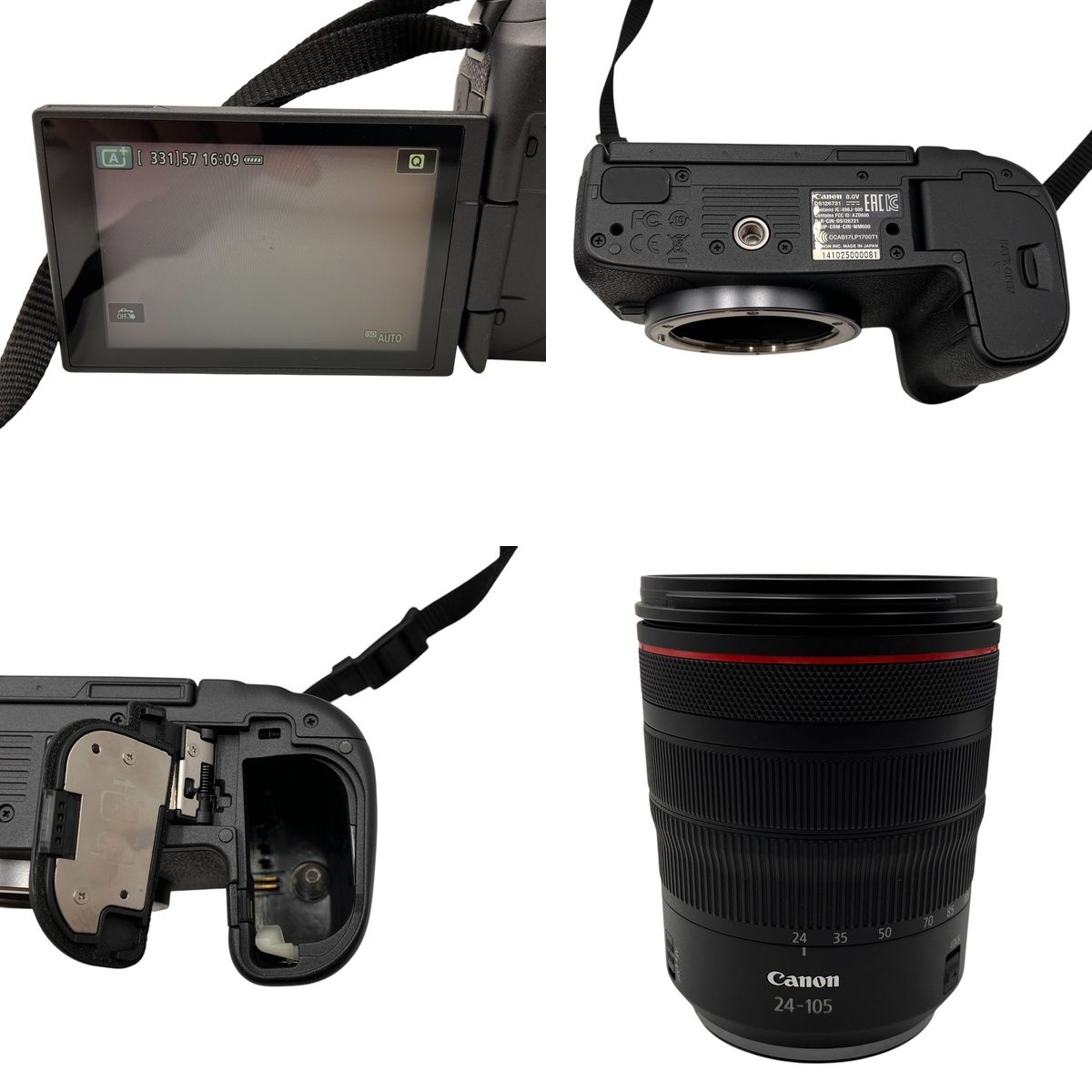 ■ Canon EOS R RF 24-105mm F4-7.1 IS STM レンズキット ミラーレス一眼 シャッター回数2.8万回以下 2691350,2691350