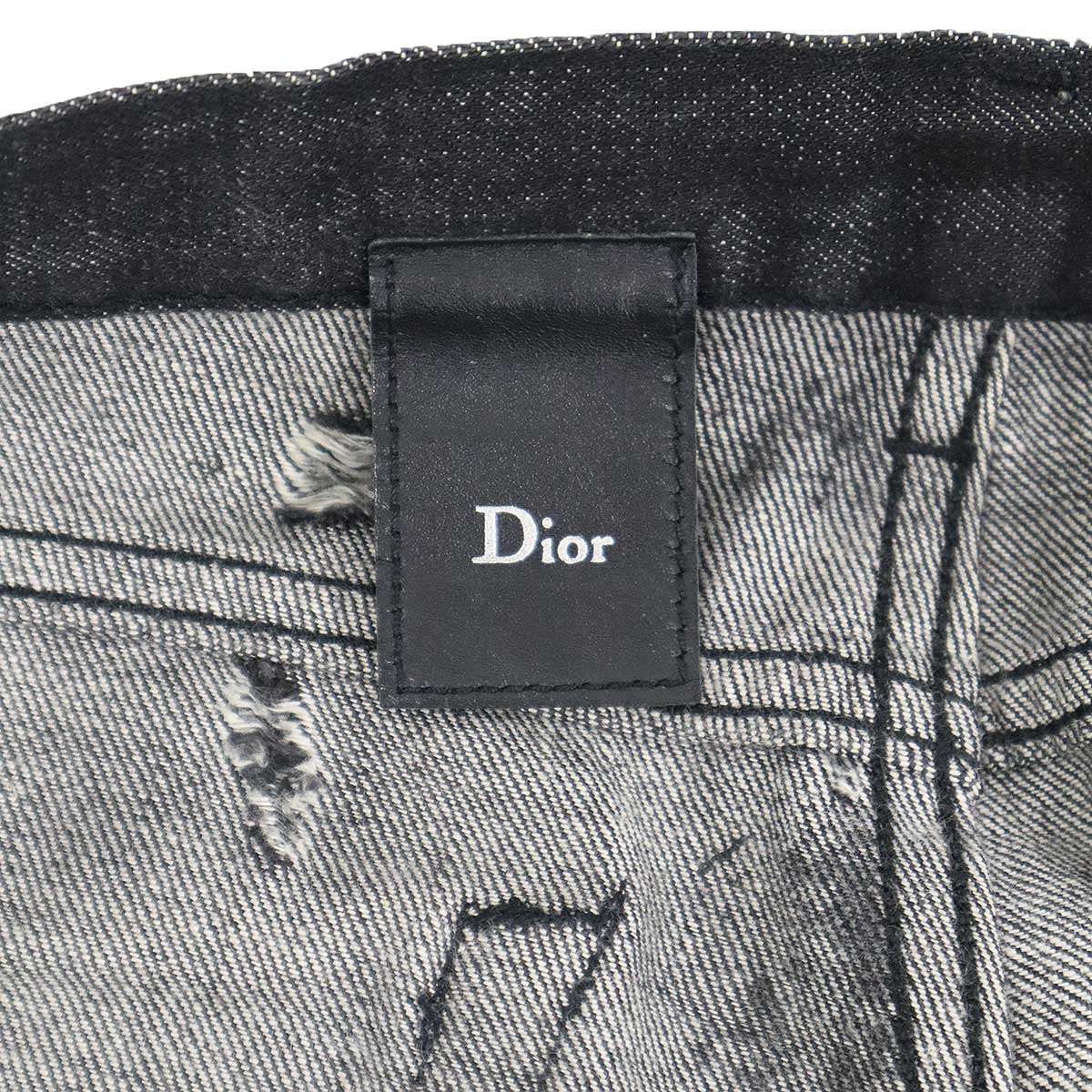 Dior HOMME ディオールオム 2004SS STRIP Destroyed Jeans デストロイ