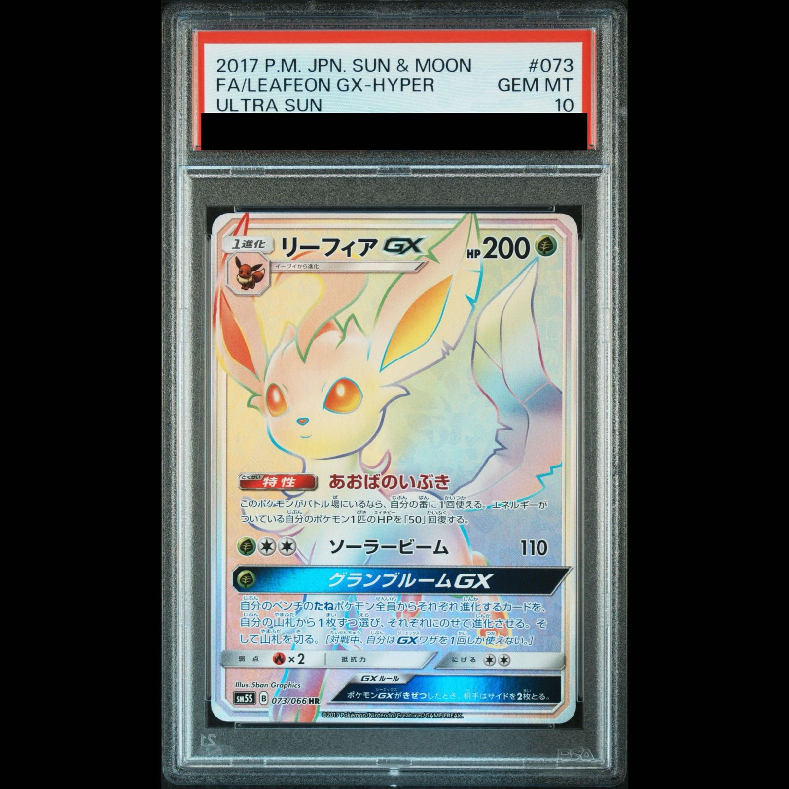 リーフィアGX HR PSA10 PSA10】リーフィアGX HR 073/066 1枚 - メルカリ