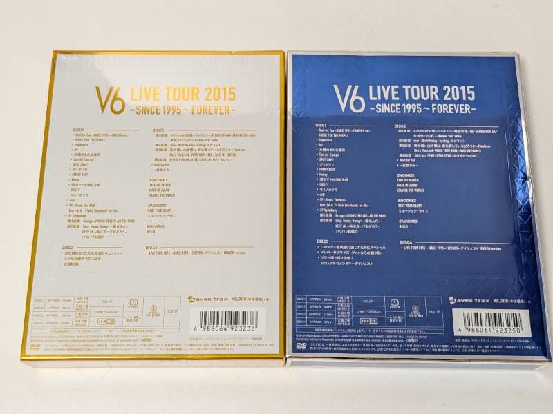 V6 LIVE TOUR 2015 -SINCE 1995〜FOREVER- 2点セット 初回限定A盤 4DVD