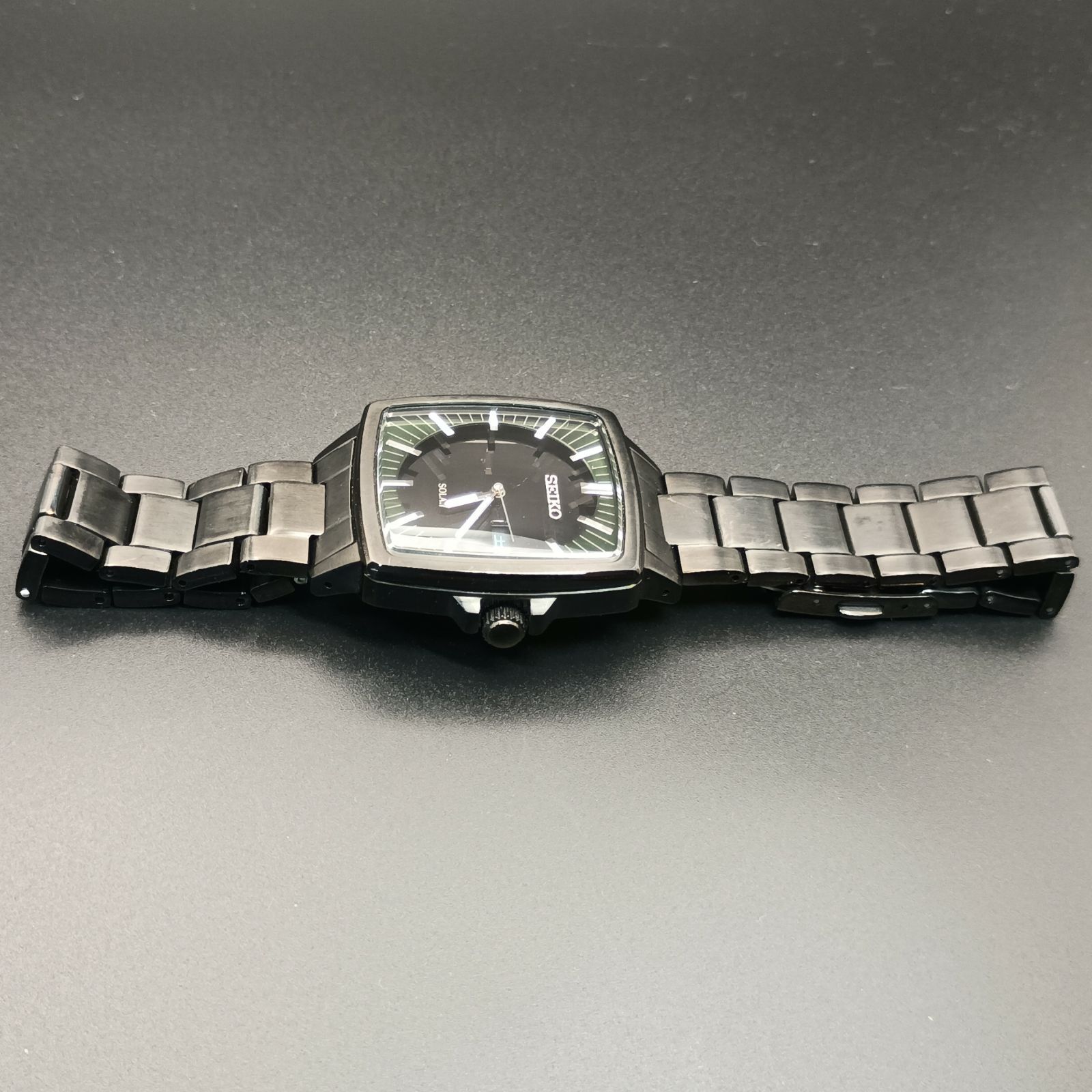 稼働品】SEIKO セイコー メンズ V158-0AF0 腕時計 ソーラー デイデイト 