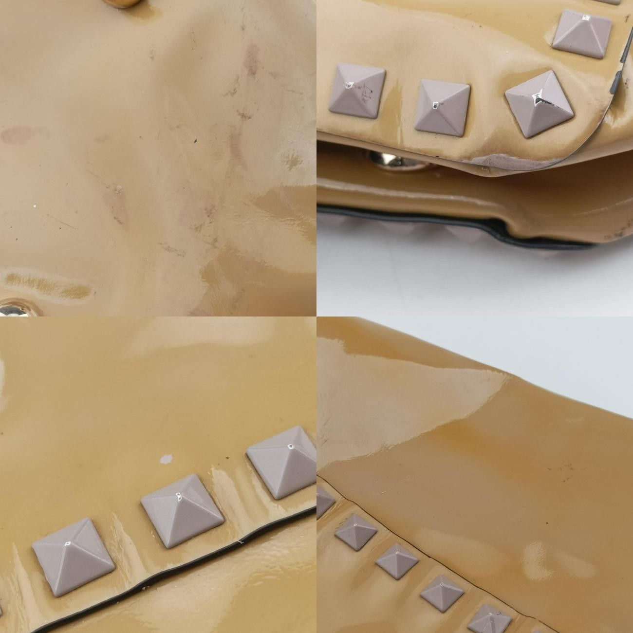 ヴァレンティノValentinoロックスタッズ イエロー パテント 製番不明
