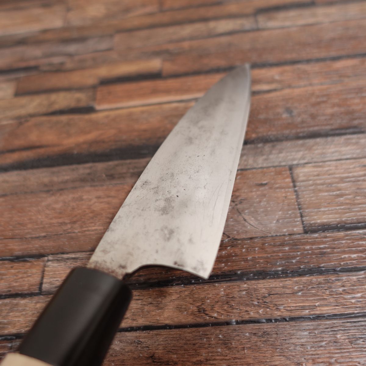忠康 舟行包丁 研ぎ済 細身 出刃包丁 柄が新品同様 155mm - メルカリ