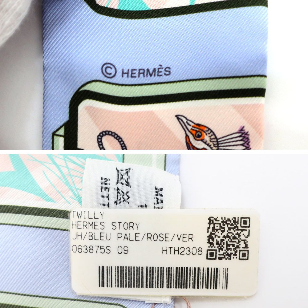天白】エルメス ツイリー スカーフ エルメスストーリー Hermes Story