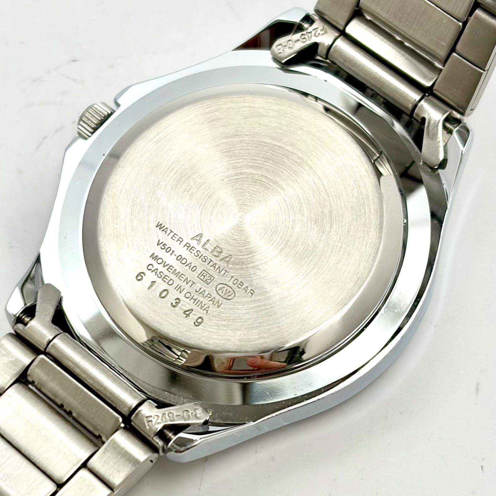 新品電池】SEIKO セイコー ALBA アルバ メンズ 腕時計 シルバー ブルー