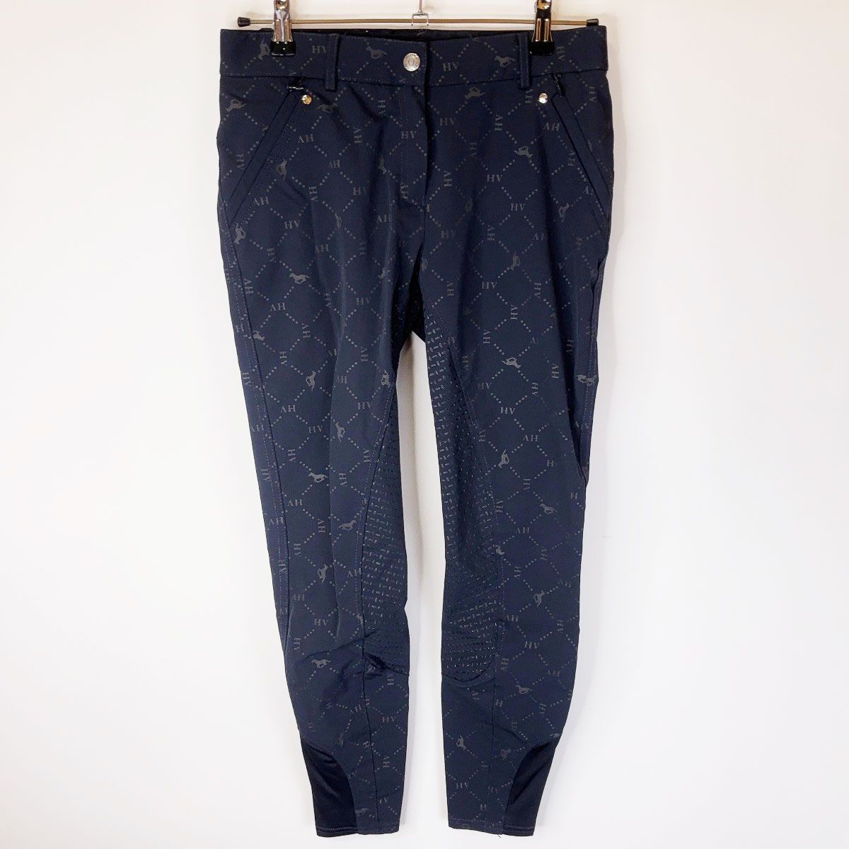 HV POLO キュロット Merel AOP フルグリップ 38 ネイビー レディース 乗馬ズボン パンツ ウェア