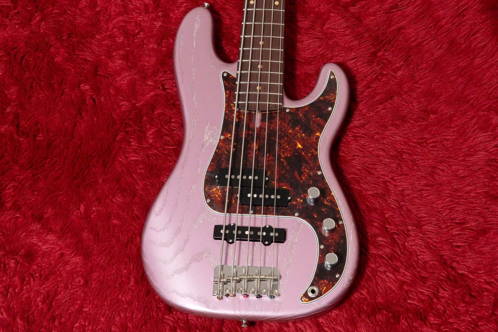 【new】Freedom Custom Guitar Research / O.S.R.S.PJ 5st C.O. “GIB Custom Pink” 3.770kg #1972【GIB横浜】エレキベース
