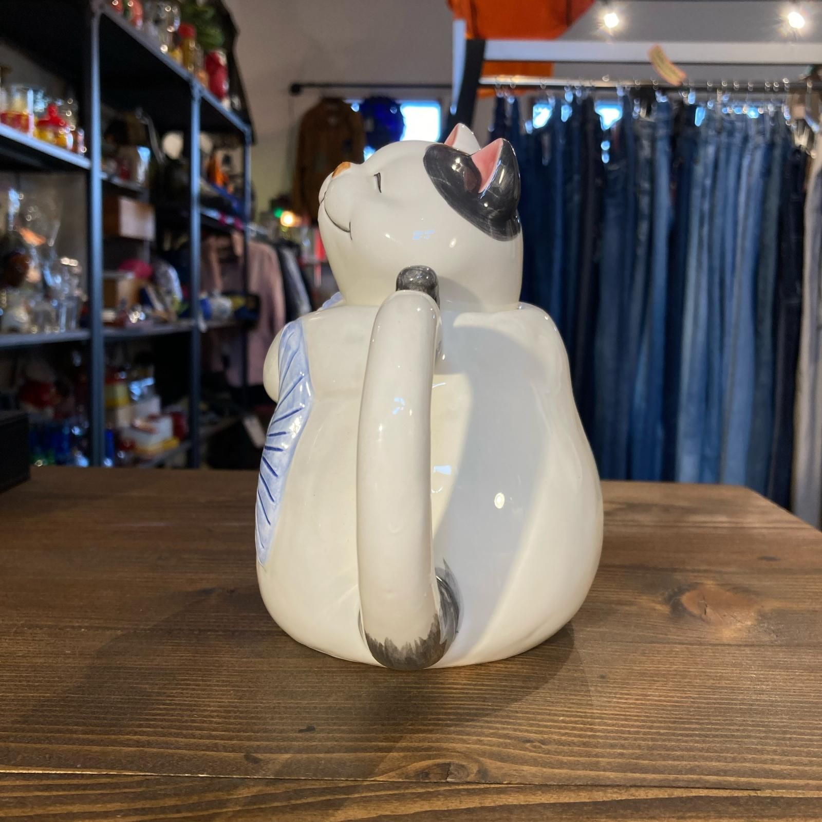 MP504) Seven Corporation 猫 ティーポット 中古 現状品 / セブン 