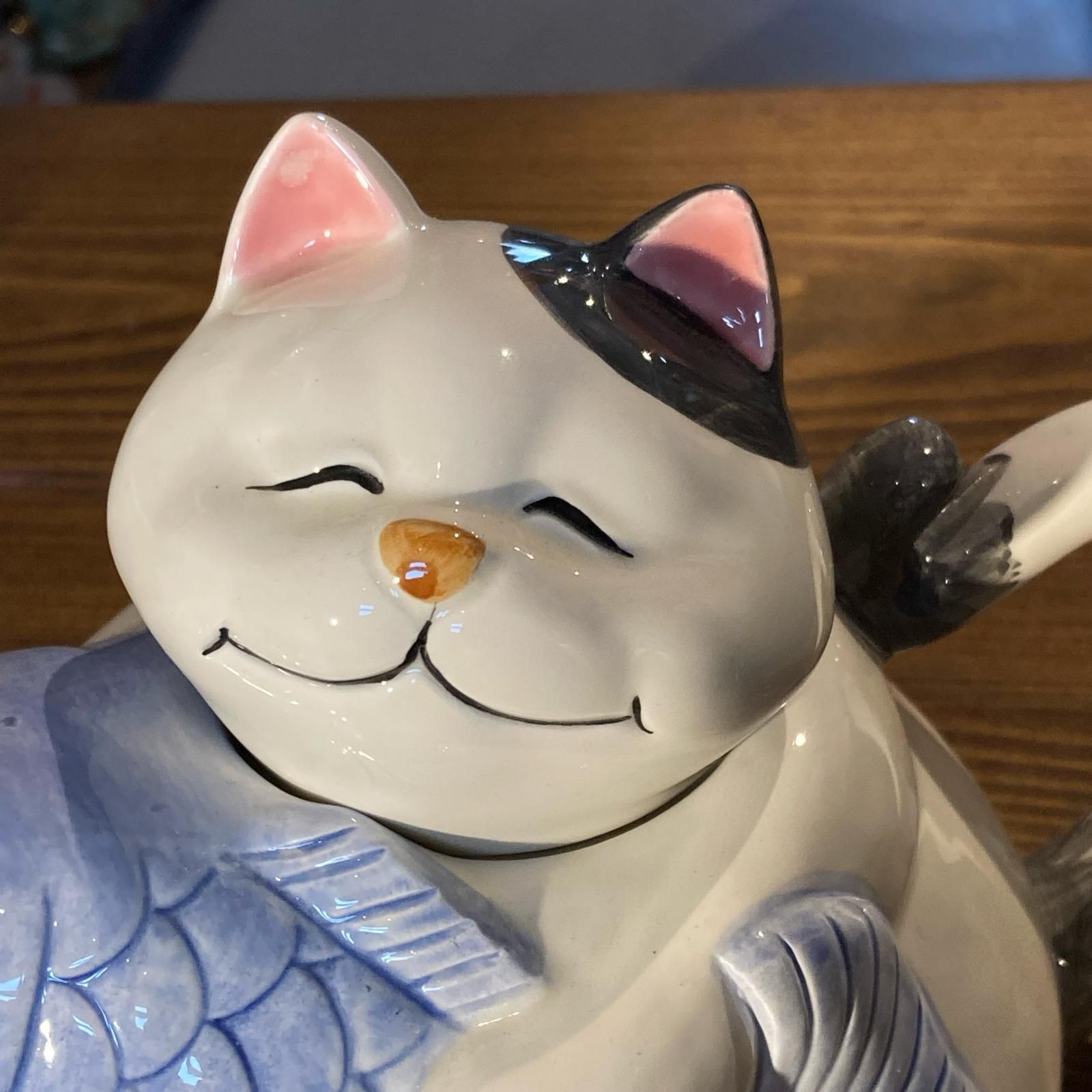 MP504) Seven Corporation 猫 ティーポット 中古 現状品 / セブン 