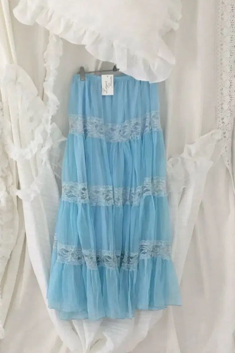 レイヤールーム シフォンレース スカイブルー スカート 6,826円