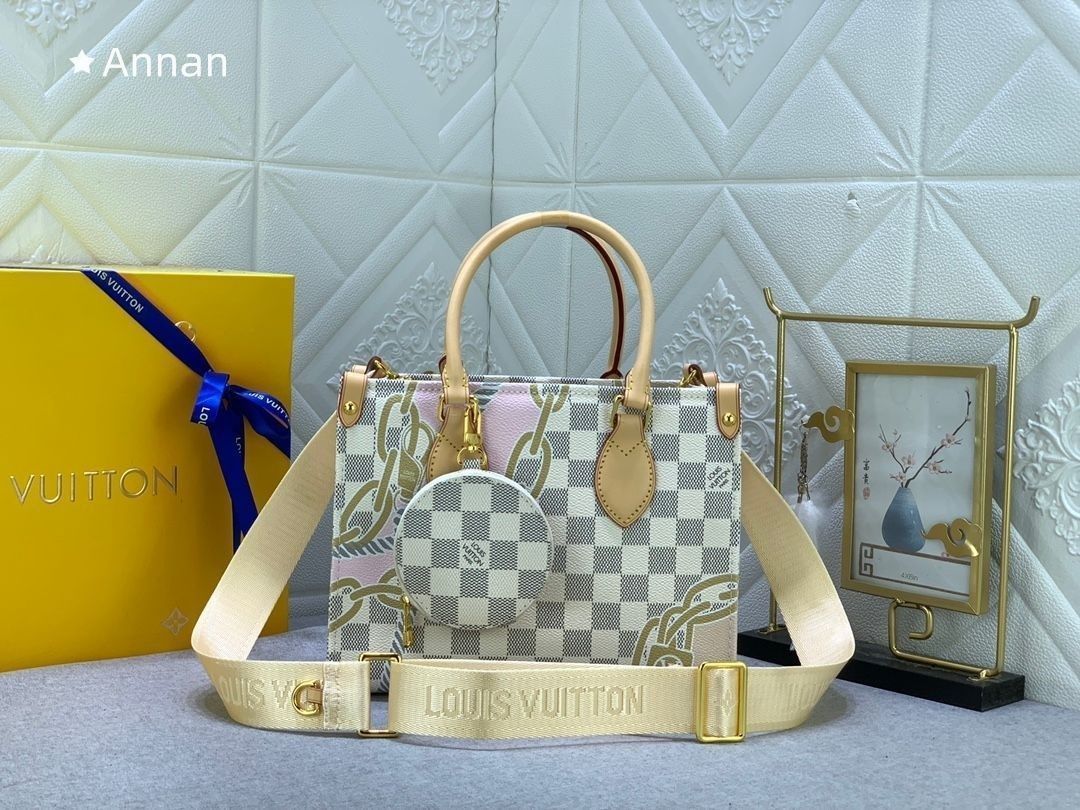 人気沸騰 LOUIS VUITTON ルイヴィトン ハンドバッグ モノグラムアンプラント オンザゴー PM レディース レザー ハンドバッグ 10,800円
