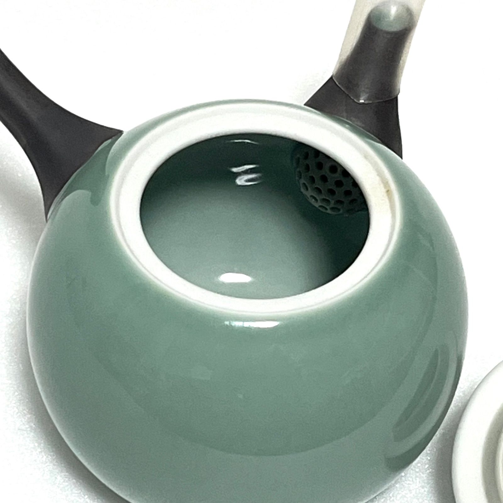 ◼︎未使用保管品◼︎【深川製磁】百年庵 笹青磁 茶器揃 急須茶器 元箱