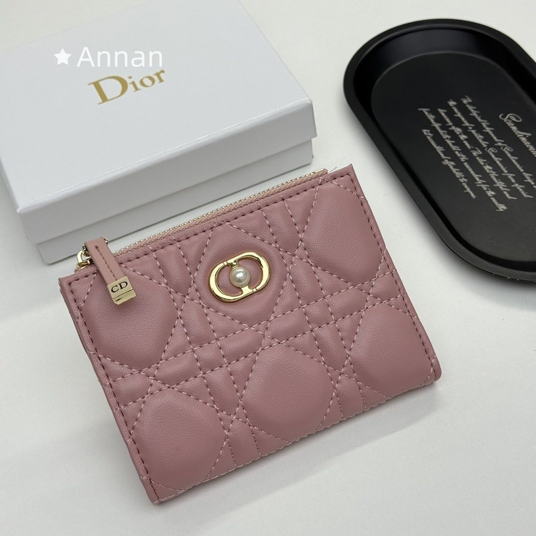 超美品 送料込☆ Christian Dior クリスチャンディオール 折り財布 小銭入れ