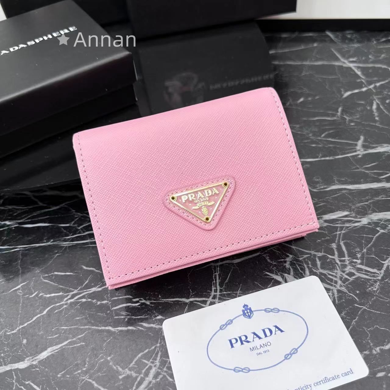 限界価格 本革 PRADA プラダ 折り財布 小銭入れ