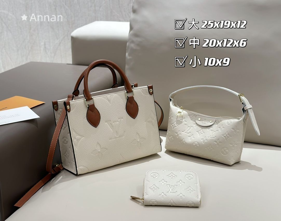 LOUIS VUITTON ルイヴィトン ショルダーバッグ ハンドバッグ 財布 3点セット オンザゴー PM