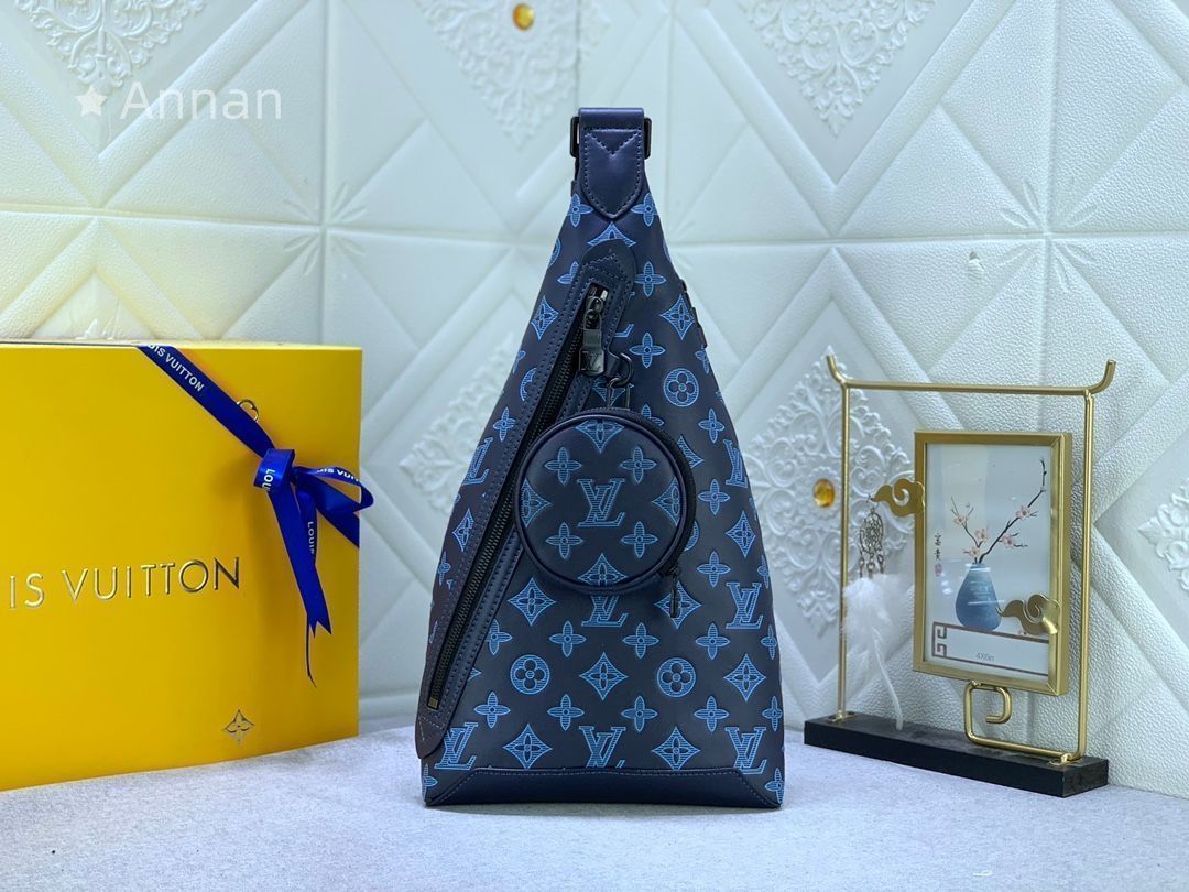 送料無料 LOUIS VUITTON ルイヴィトン メンズ ボディーバッグ モノグラム エクリプス デュオ スリングバッグ