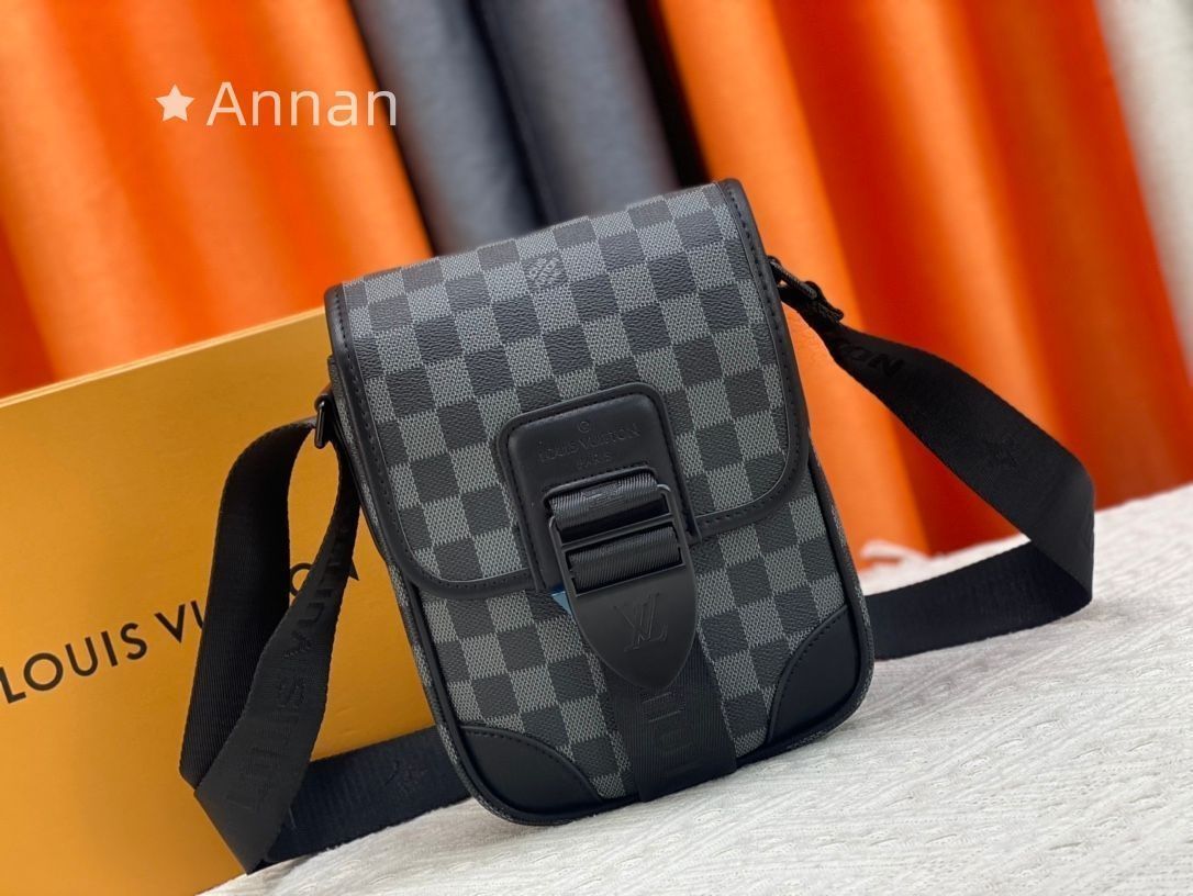 LOUIS VUITTON ルイヴィトン ショルダーバッグ 人気モデル 送料無料 ダミエ マカサー アーチー メッセンジャー PM