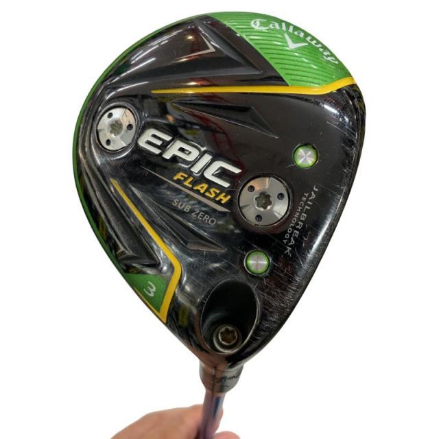 【中古】 キャロウェイ EPIC FLASH SUBZERO 3W フェアウェイウッド FW Speeder EVOLUTION V FW 60 (フレックスS) メンズ 男性用 右利き 右用 Cランク ゴルフクラブ