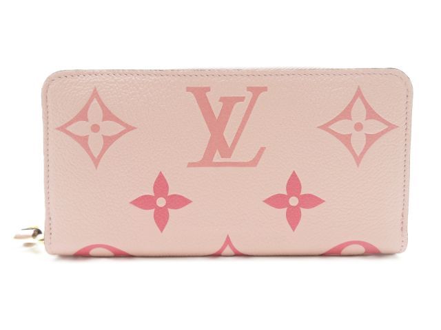 LOUIS VUITTON ルイ・ヴィトン ジッピー・ウォレット バイカラーモノグラム・アンプラント ブトンド M80403 長財布 モノグラムアンプラント/バイカラーモノグラムアンプラント ブトンドローズ/ピンク レディース【中古】【431】